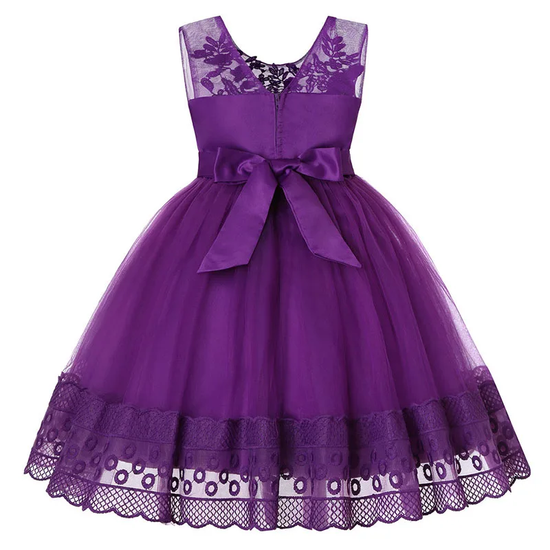 Baby Girls Fashion Sleeveless Lady Princess Dress Embroidered Puff