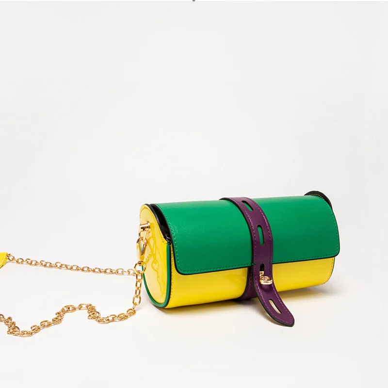 

Summer fashion fashion bag woman bag Textured Messenger Bag 2019 new button shoulder diagonal package