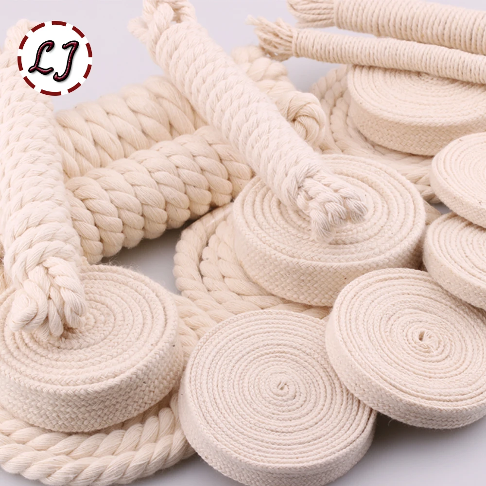 5yd/lot 100% Cotton Rope for Home Handmade Garment Accessories Craft Projects cotton rope