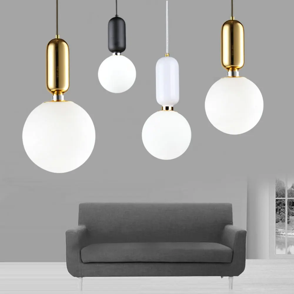 Modern Glass Led Pendant Lights Fixture Hanglamp Designer Loft