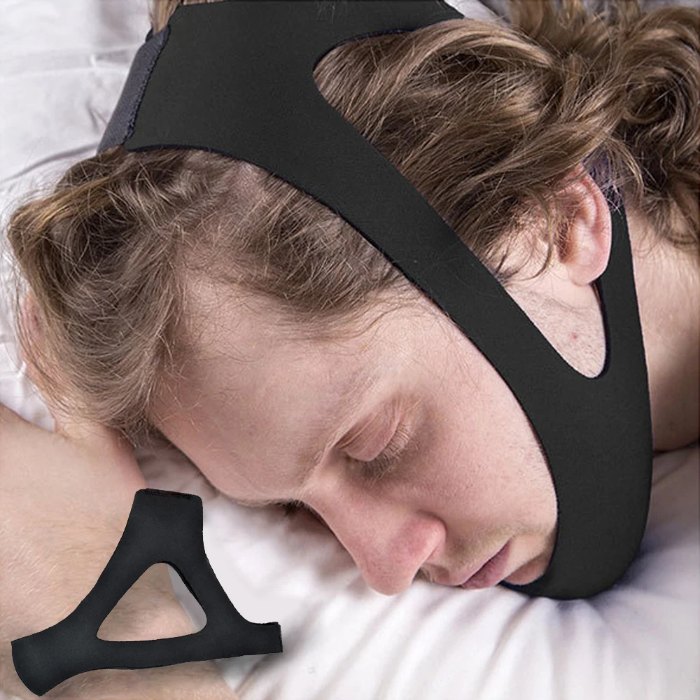 

New Neoprene Anti Snore Chin Strap Stop Snoring Snore Belt Sleep Apnea Chin Support Straps for Night Sleeping Aid Tools