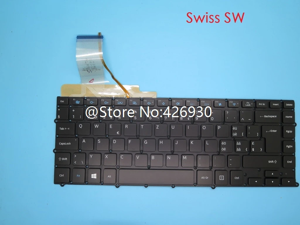 

Keyboard For Samsung NP900X4B NP900X4C NP900X4D 900X4C 900X4B 900X4D Swiss SW English US Belgium BE Russia RU Czech CZ Backlit