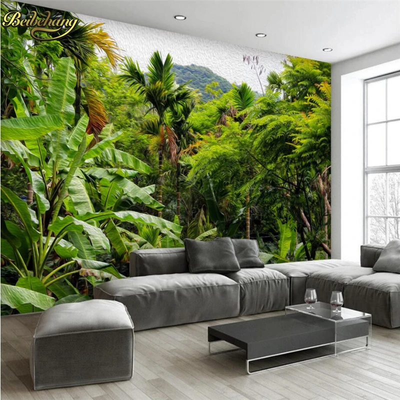 Beibehang Retro Tropischen Regenwald Tapete Hotel Wohnzimmer 3d Wandbild Landschaft Foto Wand Papier Umweltfreundliche Wohnkultur Rolle Rainforest Wallpaper Photo Wall Paper3d Mural Aliexpress