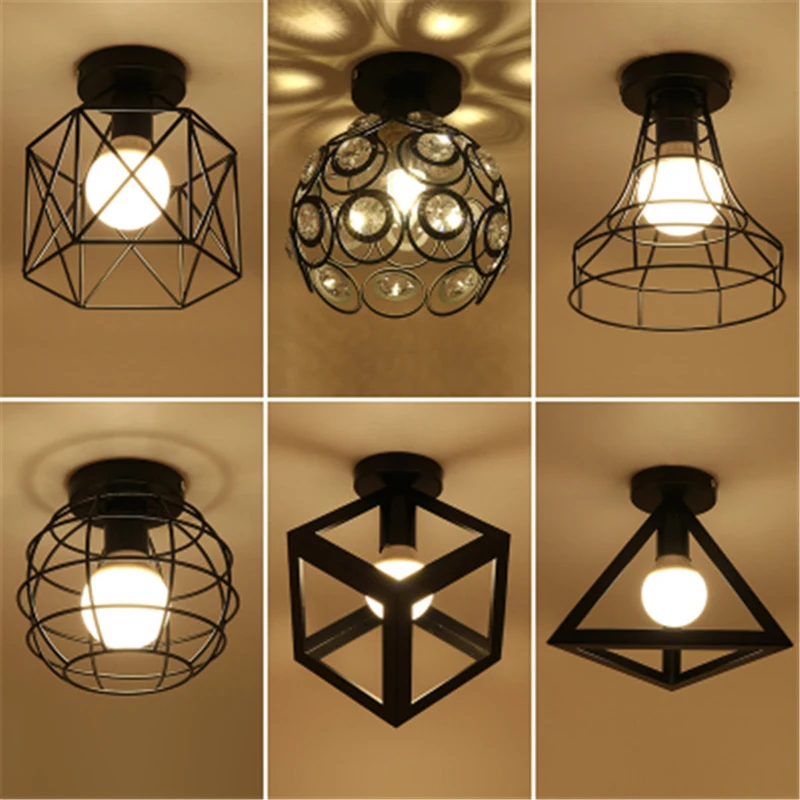 

Vintage Ceiling Lights Led Ceiling Lamp Iron Fixture Lustre Home Lighting For Living Room Bedroom Loft Kitchen light fixture