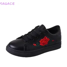 CAGACE/ Модные женские кроссовки с ремешками; горячая распродажа; кроссовки с вышитыми цветами; брендовая модная обувь высокого качества; chaussures femme