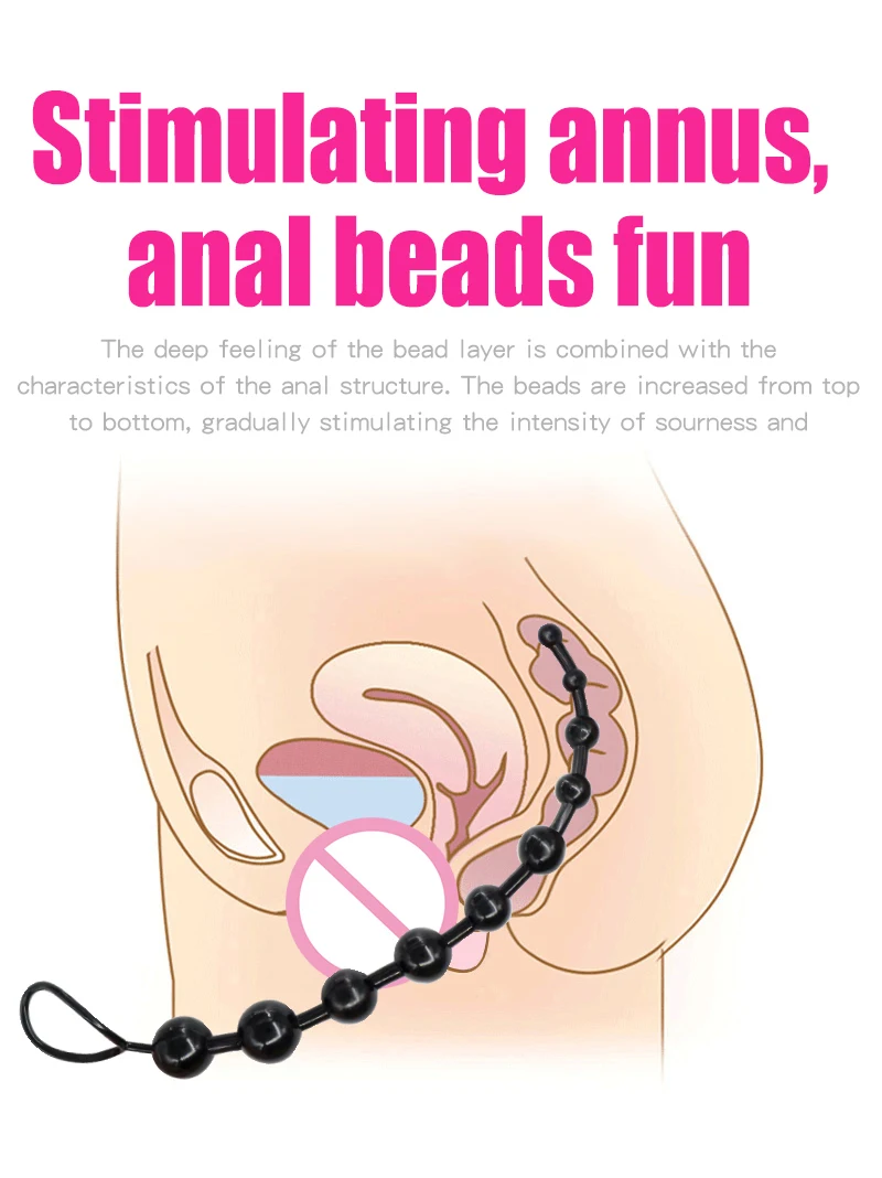 Anal Bead Use Of Illustration - US $1.94 20% OFF|Anal Beads for Beginner Flexible Anal Plug Stimulator  Dildo Massager Anal Sex Toys for Men and Women No Vibrators-in Anal Beads  from ...