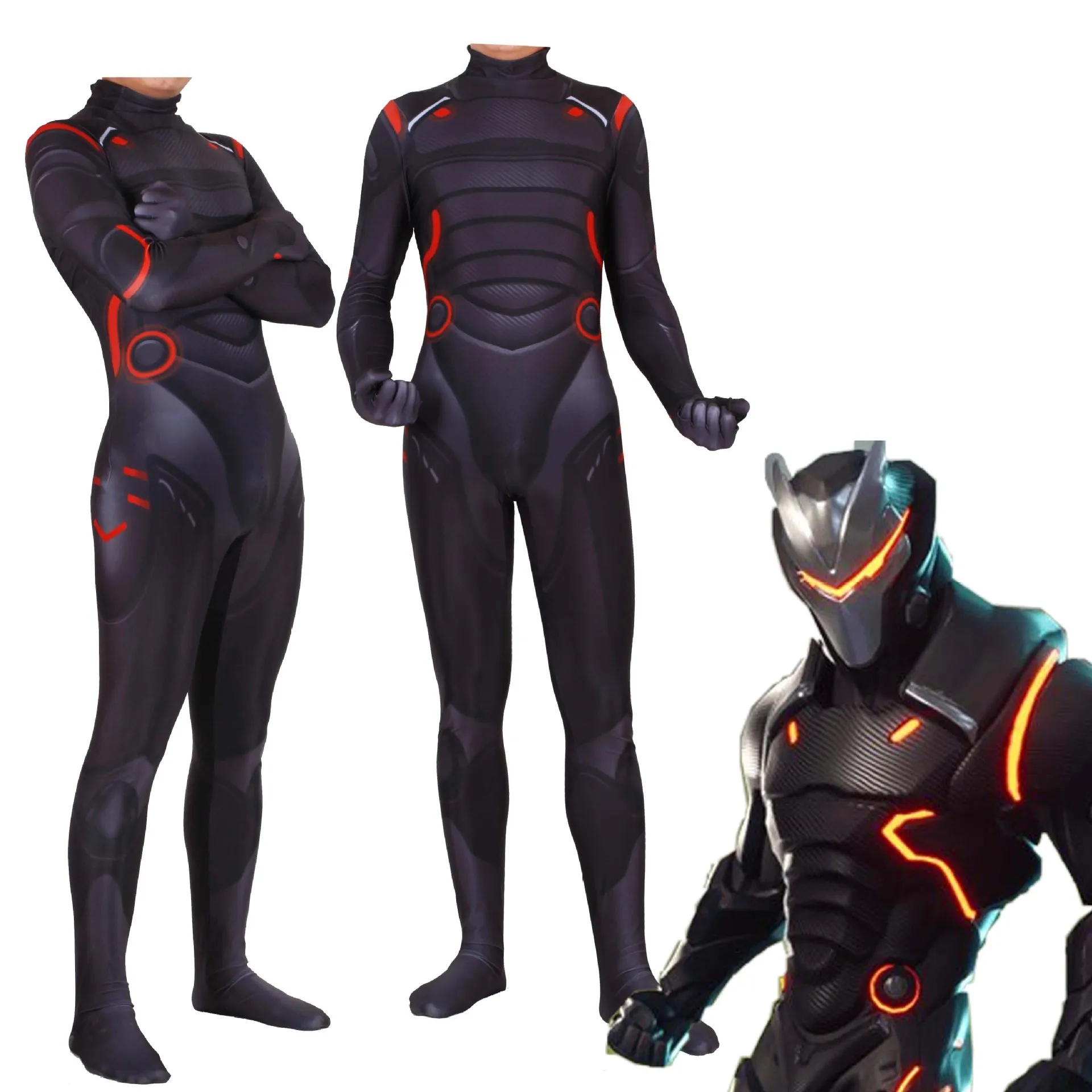 Взрослый игровой костюм для косплея фортнитер Omega Oblivion link Zentai боди комбинезоны