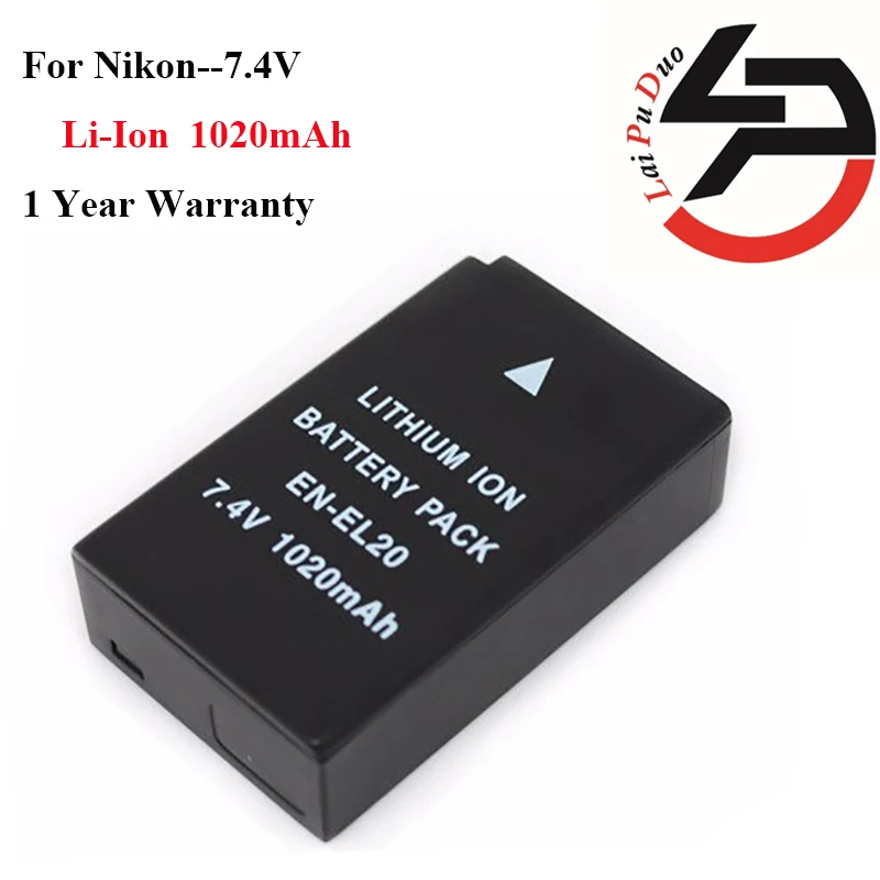 

High Quality 1020mAh Brand New Replacement Battery For Nikon EN-EL20 J1 1J2 1J3 1S1 Coolpix A