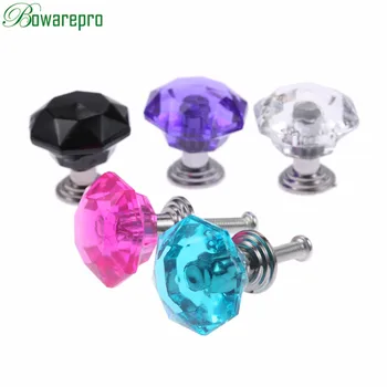 

bowarepro 24mm Crystal Jewel boxes Handle Diamond Knob Drawer Pulls Handles Makeup Box Handle Mini Cabinet Ornament box Knob 1PC