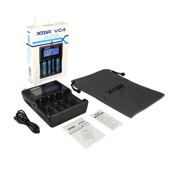 

XTAR VC4 charger Universal LCD Screen Display USB Ni-MH Li-ion Battery 14500/16340/18650/22650/26650/32650 Battery Charger