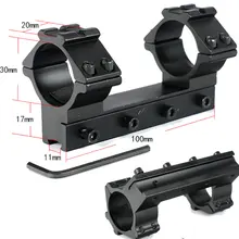 10 см высокий профиль 11 мм ласточкин хвост. 22 пневматического пистолета 30 мм ласточкин хвост кольца с Стоп шпилькой 20 мм рельсы для охоты тактический прицел крепление