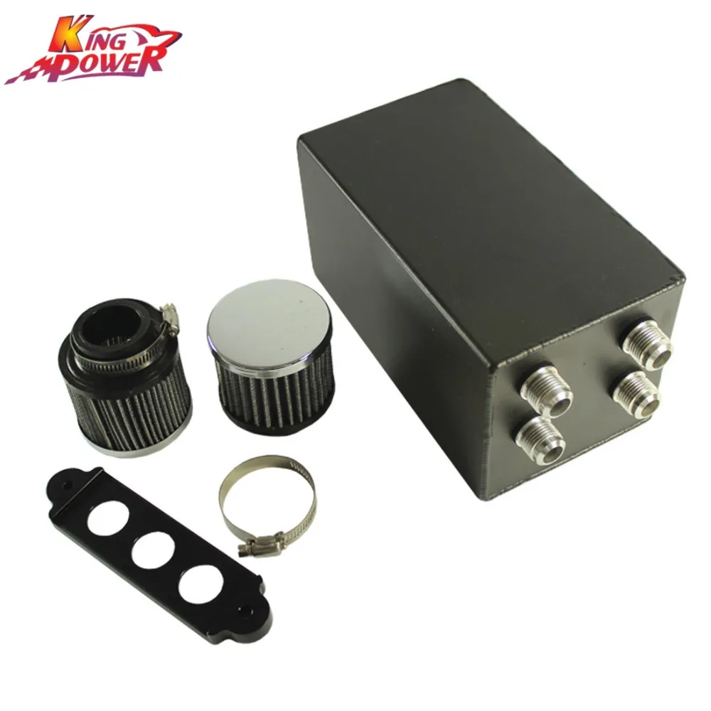 Free Shipping KP Black Series Baffled Oil Catch Can Breather Tank For