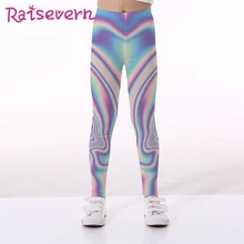 Милые детские леггинсы с 3D принтом «Love», детские штаны Kawaii, вечерние повседневные леггинсы с высокой талией и принтом ананаса для девочек