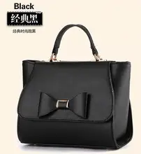 Sweet lady ‘s candy colors handbag women fashion casual OL versatile daily single shoulder bags Korean style bow handbag