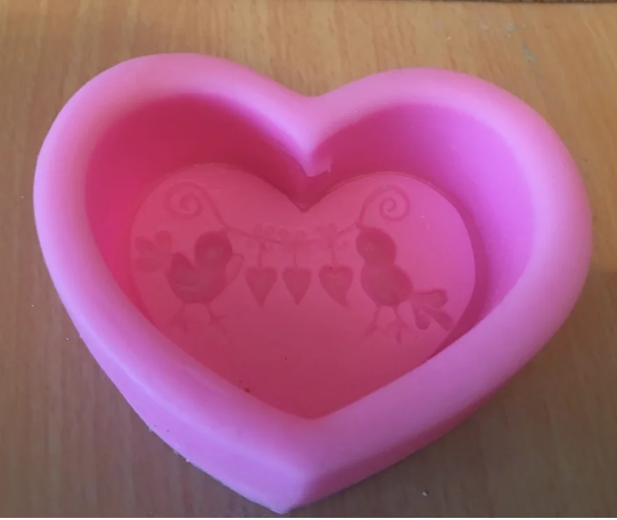Силиконовая форма для мыла в форме сердца Joy Birds H525|silicone soap mold|craft moldshandmade mold |
