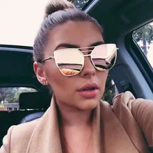 Мода кошачий глаз винтажная, брендовая, дизайнерская Смола Солнцезащитные очки для женщин металлические Светоотражающие солнечные женские очки оculos