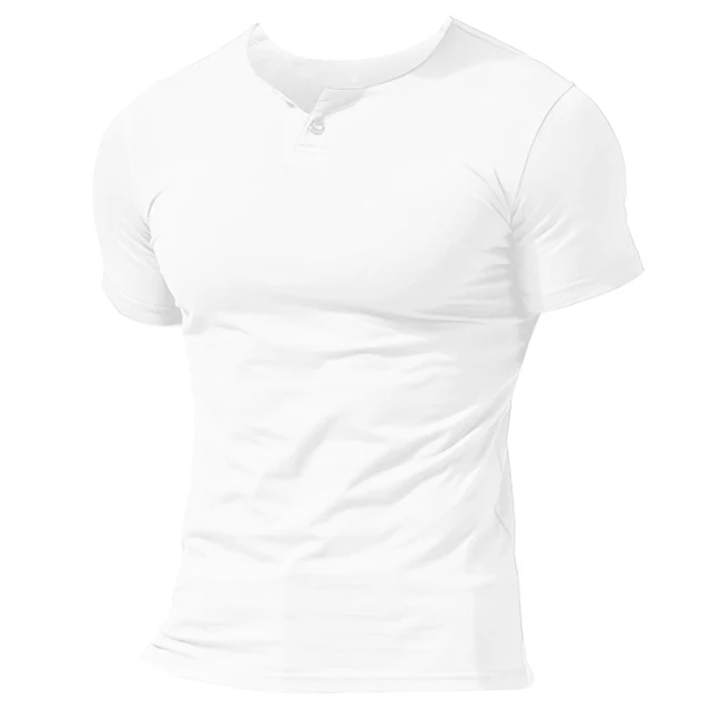 Muscle Alive Mens Summer Casual Short Sleeve Henleys T-Shirt Single Button Placket Plain v Neck Shirts Muscle Alive Mens Summer Casual Short Sleeve Henleys T-Shirt Single Button Placket Plain v Neck Shirts