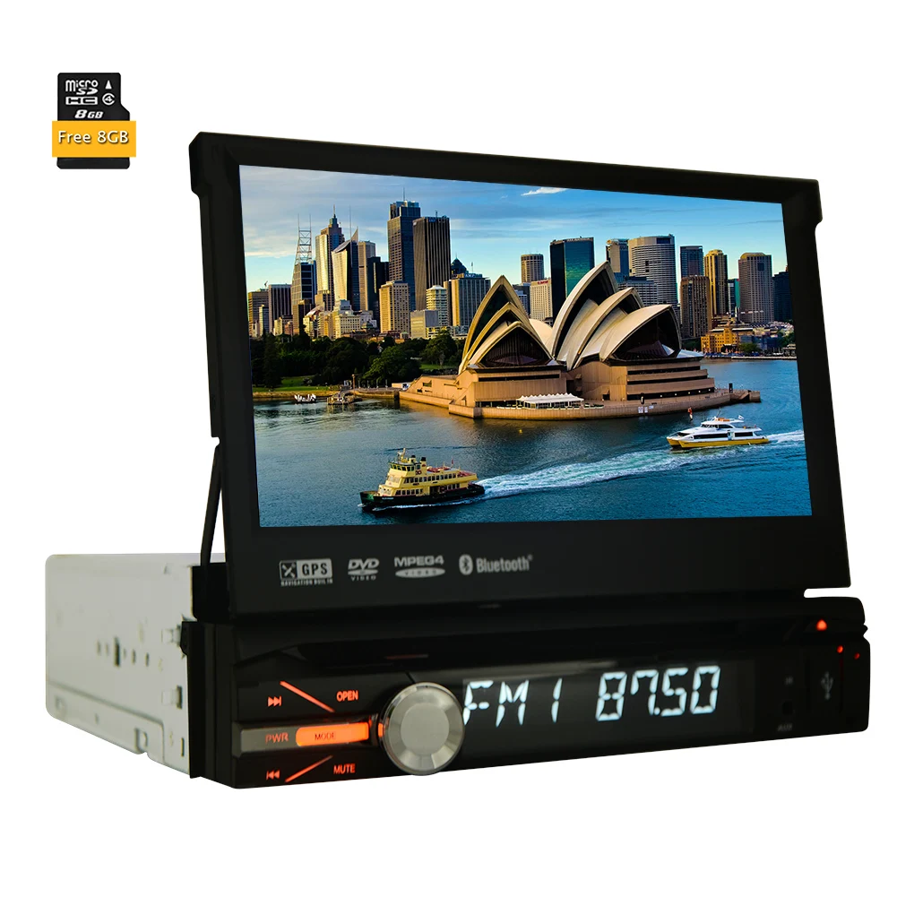 In Deck GPS single din Autoradio AMP 3D Sub 1 Din one din GPS Car DVD