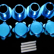 10 компл./лот безколлекторная электрическая модель Радиоуправляемый автомобиль для хобби 1/8 шины адаптер 17 мм алюминиевая гайка колеса с булавками установочных винтов деталь нитро-двигателя Himoto Redcat Hyper багги