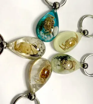 

free shipping yqtdmy 20 pcs High Quality Fashion Key Rings Mixed Colorful Crab Charms Keychain Jewelry
