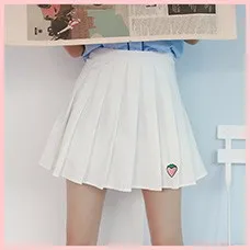 2017-Skirts-Women-High-Waist-Mini-Denim-Skirts-Strawberry-Fruit-Cute-Pleated-Skirt-Harajuku-Japanese-School