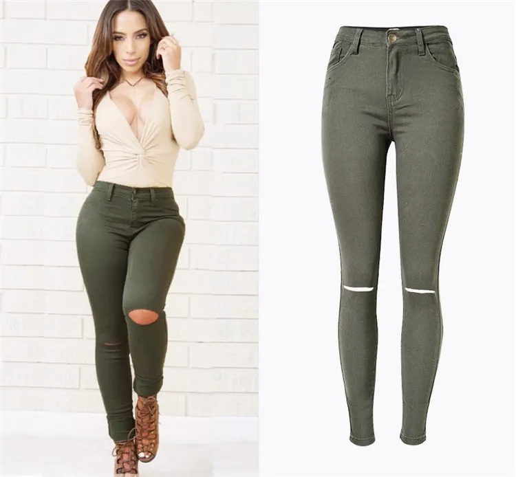 ladies colour jeans