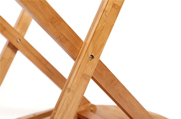Bamboo Furniture Folding Round Table 80-100cm Outdoor/Indoor Garden Table Legs Foldable Portable Folding Dining Table Bamboo