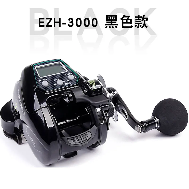 new ecooda EZH3000 EZH5000 electric reel fishing vessel fish boat fishing  reel saltwater ocean fishing reel black 11 bearing