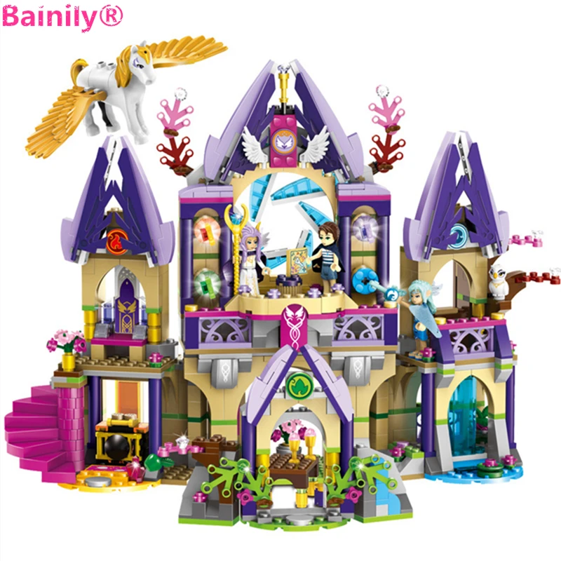 

[Bainily] 817pcs Skyra's Mysterious Sky Castle Building Blocks Compatible with LegoINGly Friends Children Toys Figure Bricks