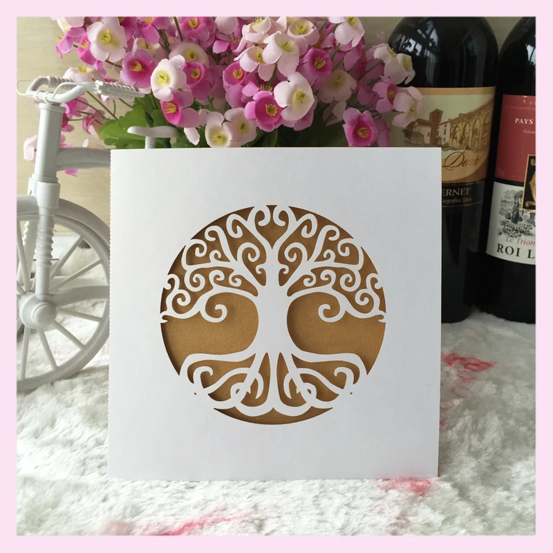 100 шт. открытки из бумаги с лазерной резкой|congratulations card|postcard weddingpostcard wedding invitation |