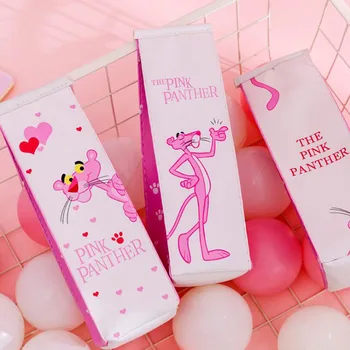 

1pc Kawaii Pencilcase Cute Korea School Pencil Cases For Girls Pink Leopard Milk Pen Box Pencilcase Stationery Bag School Supply