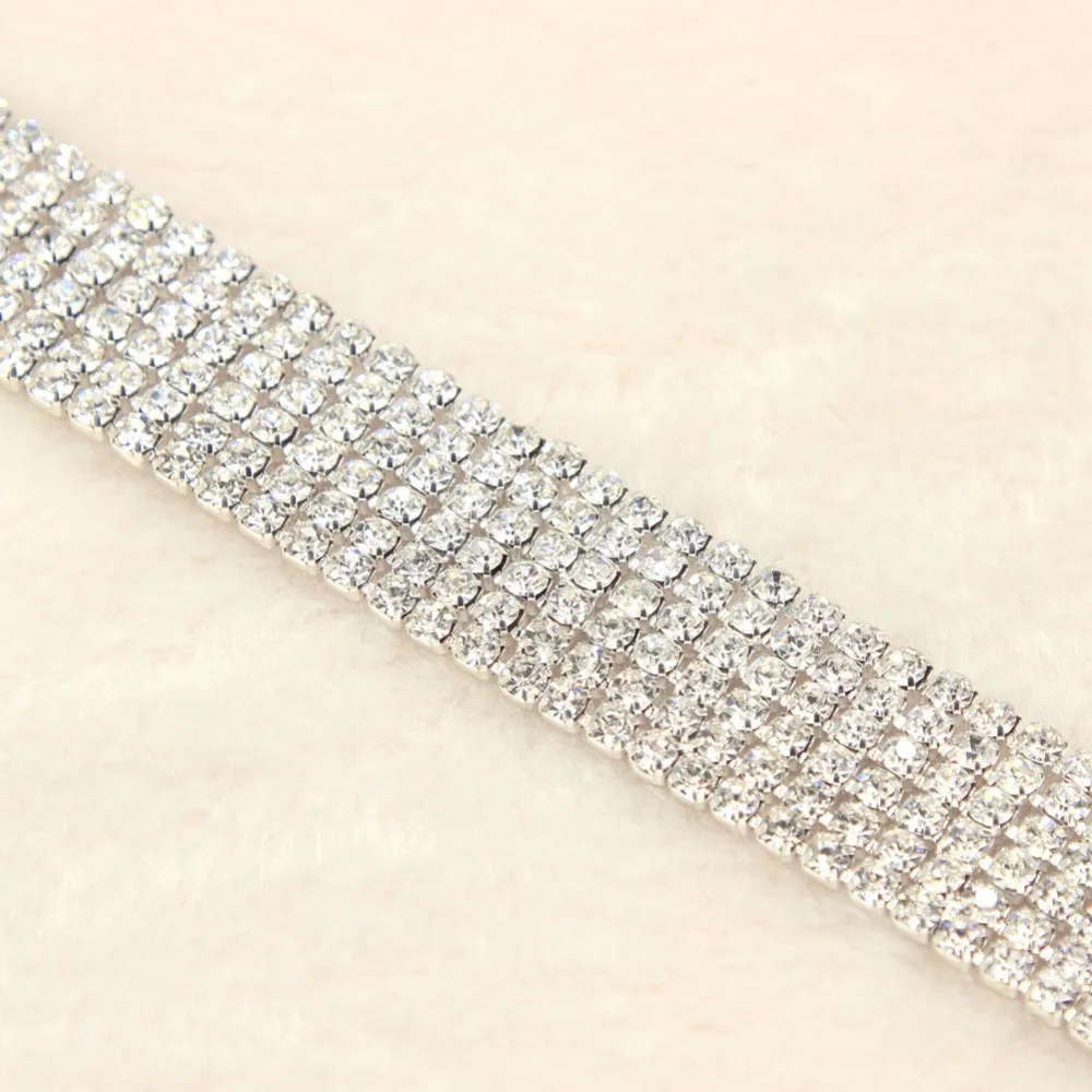 10 ярдов Свадебная пояс-кушак отделка ювелирных изделий обрезки со стразами роскошные цепи Бисер полоска с кристаллами