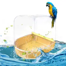 Попугай ванна для птицы Попугай принадлежности для купания ванна для птицы Клетка товары для домашних животных Птица Ванна Душ стоящая корзина мыть пространство