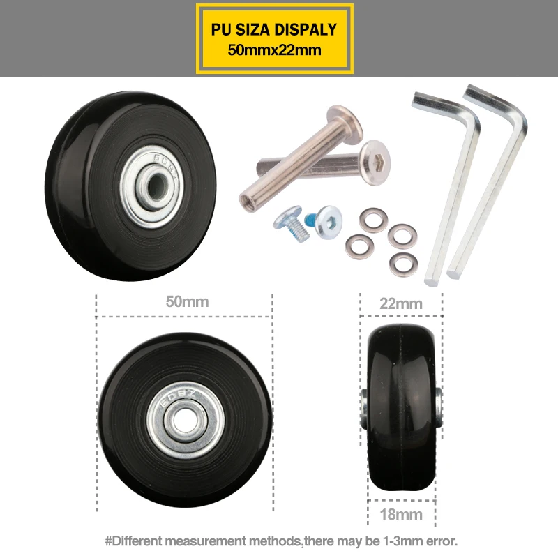Запасные колеса для багажа, запасные части для чемодана, Спиннер с колесами для чемодана, запасные части для аксессуаров 50*22 колесиков - Цвет: PU-50-22
