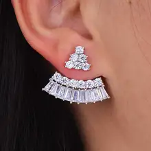 GODKI модные серьги, украшения из кубического циркония, кристалл, серьги гвоздики украшение, серьги для женщин, букле D'oreille