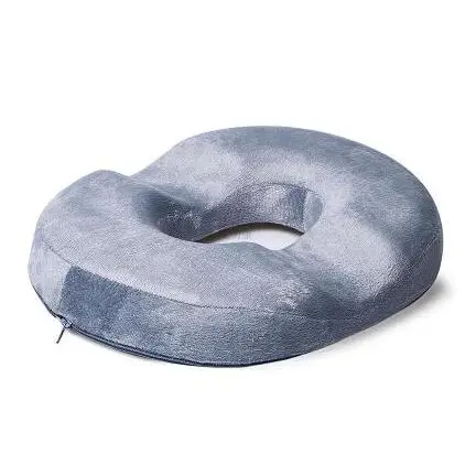 Летняя подушка для сиденья в виде пончика ортопедическая кольцевая подушка большая 16," x 13" для геморроя, седалищного нерва, боли в хвостовой кости при беременности - Цвет: Grey