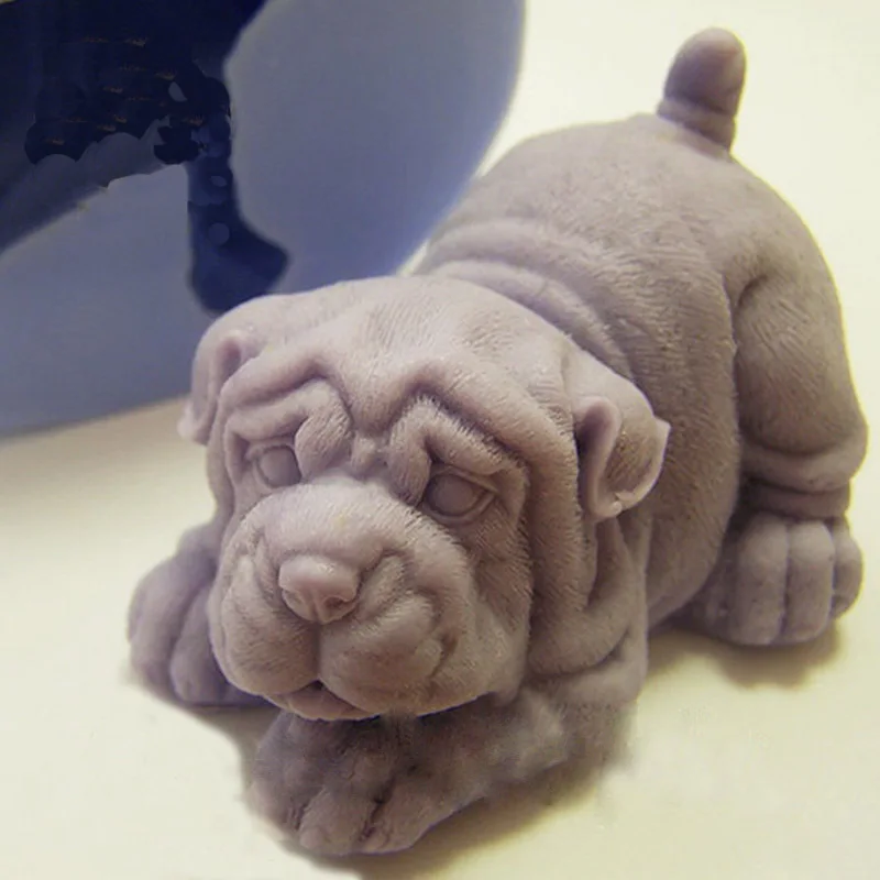 

Mold Silicones Soap Mold Of A A Puppy Mold Of The Dog Molds Silicone Animals Mould Handmade Soap Making Aroma Stone Shar Pei 3D