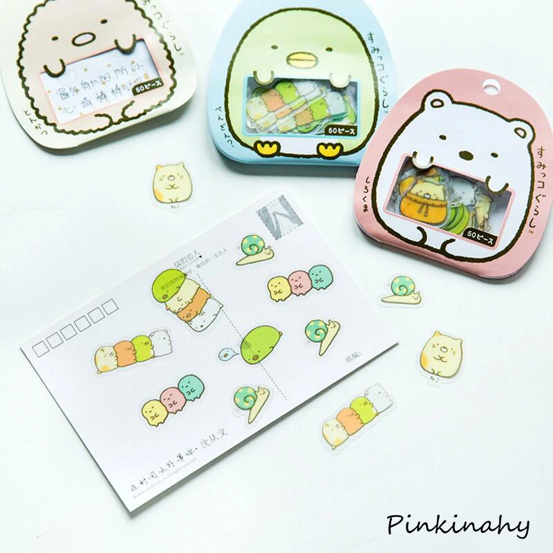 

Cute Sumikko Gurashi Diary Label Stickers Pack Decorative Mobile Stickers Scrapbooking DIY Stickers Escolar Papelaria