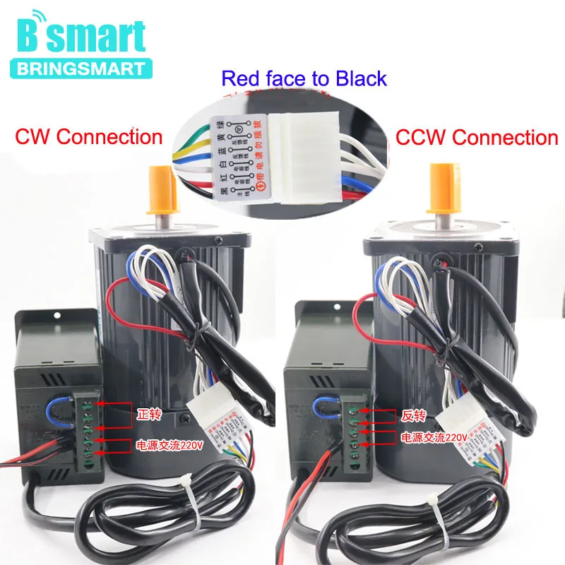 60 Вт 1400 об/мин/2800 об/мин электродвигатель 220 В высокоскоростной двигатель переменного тока с контролем скорости CW/CCW длительный срок службы