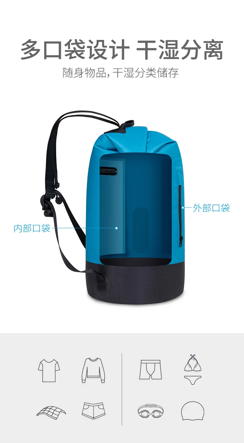 Separação à Prova Bolsa de Areia Bolsa de Viagem-resistente ao Desgaste de Natação Naturehike Exterior Dry-wet Água Bolsa Duplo Ombro Flutuante d' Mod. 1229974 8 Naturehike Exterior Dry-Wet Separação À Prova D'