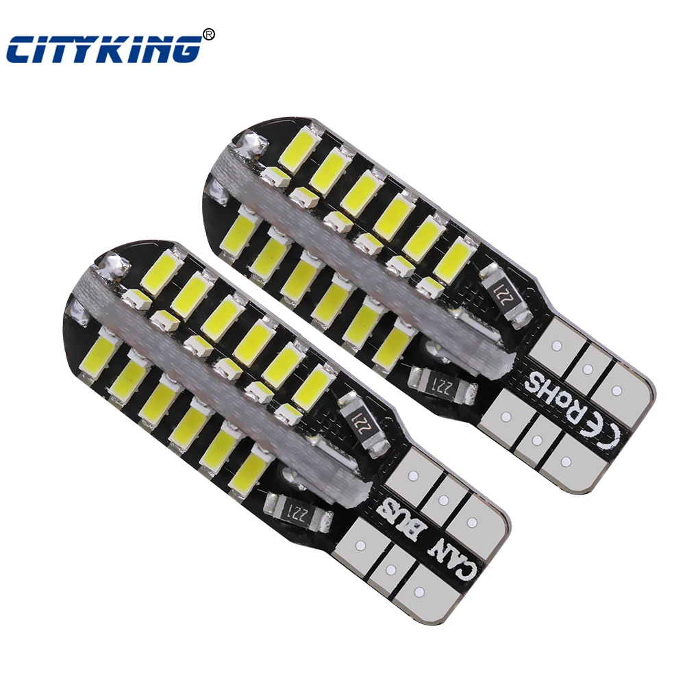 100pcs/lot t10 led canbus white light T10 W5W 48led led 3014 no Error t10 48smd Car Light Source Indicator Light Parking Lamp