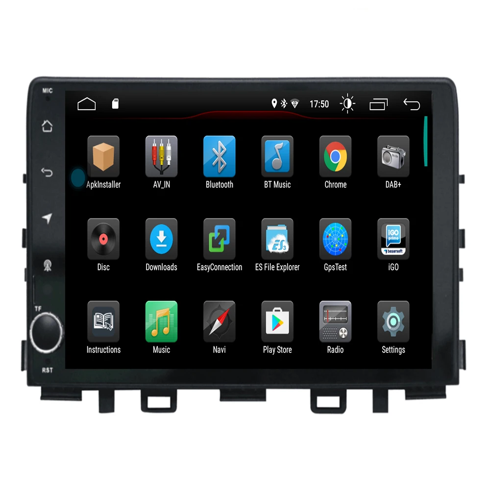 Best 4-core android 9.1 car radio gps multimedia for Kia Rio 2017/2018 2019 with wifi/obd/3g/phonelink/steering wheel contol/Camera 4