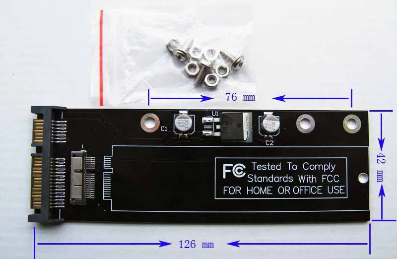 

2010 2011 Air A1370 A1369 MC968 MC969 MC965 MC966 MC503 MC504 MC505 MC506 SSD to SATA adapter card original slot