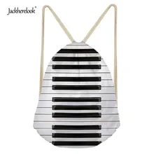 Jackherelook сумка на шнурке сумка с объемным рисунком пианино холщовая Мужская и женская сумка для хранения путешествий подростковый рюкзак сумка для монет