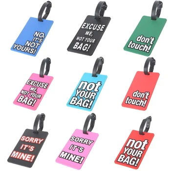 

1Pc Silicone Cartoon Travel Luggage Tags Name Address Tel Bag Label Baggage Marks Luggage tag