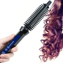 Профессиональная Волшебная Подкручивающая расческа для волос спиральная Плойка для завивки быстрый нагрев палочка для завивки Электрический стайлер для волос Профессиональный инструмент для укладки