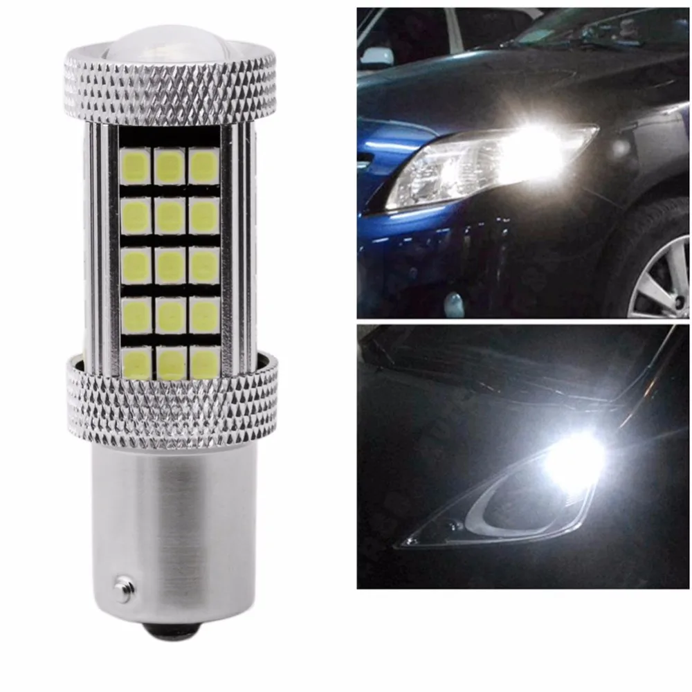 

HNGCHOIGE 1Pc 12W DC 12V 1156 BA15S 64SMD 2835 LED Light Canbus Turn Signal Backup Reverse P21W 7506