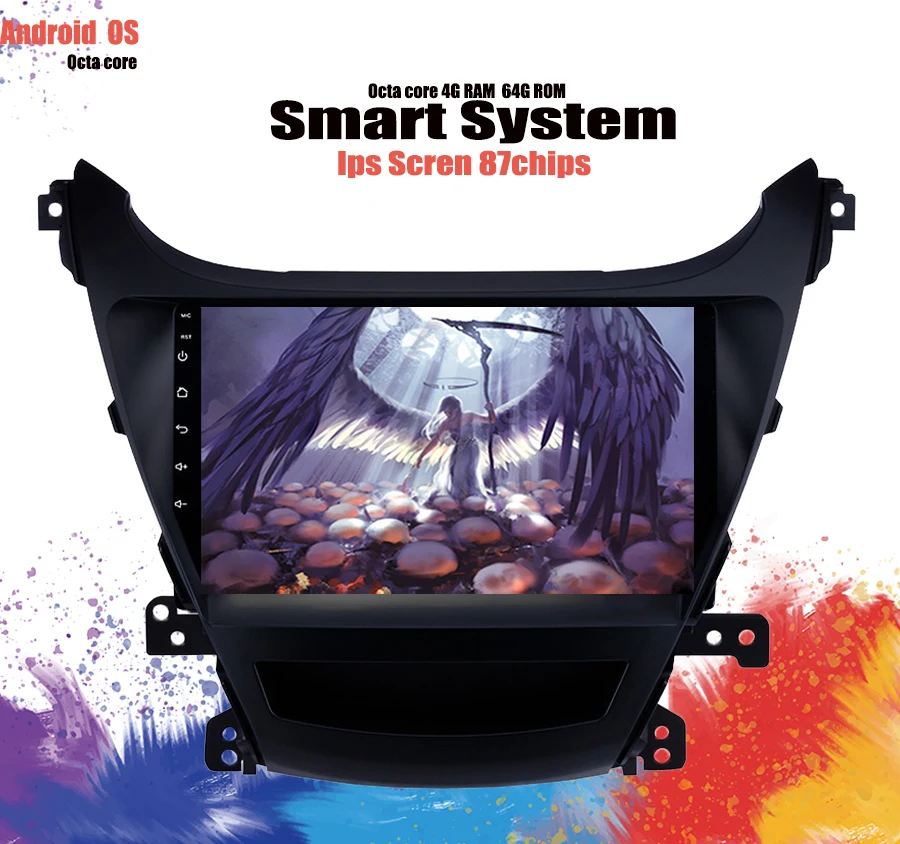 Perfect Android 9.1 4GB RAM Car DVD player GPS Navigation Headunit For Hyundai Elantra/Avante/I35 2014 2015 radio tape recorder IPS 1