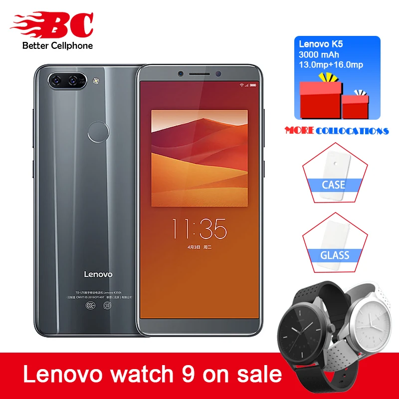 NEW Lenovo K5 K350t 3GB+32GB MTK6750 Octa core 1.5GHz 5.7 " 2.5D Glass body Dual Camera Rear 13.0MP+5.0MP 3000mAh Mobile Phone