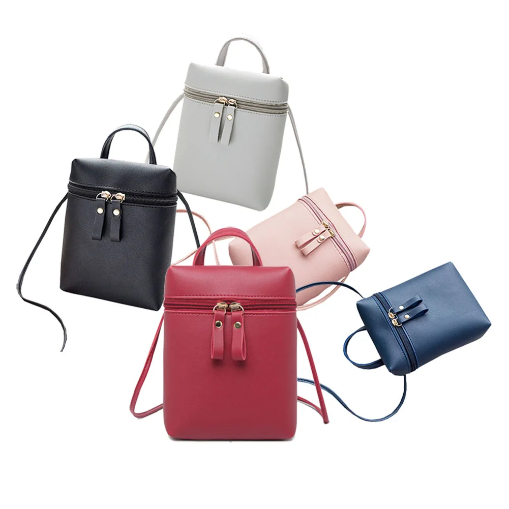 High Quality Female Mini Keys Phones Coin Shoulder Bag PU Leather